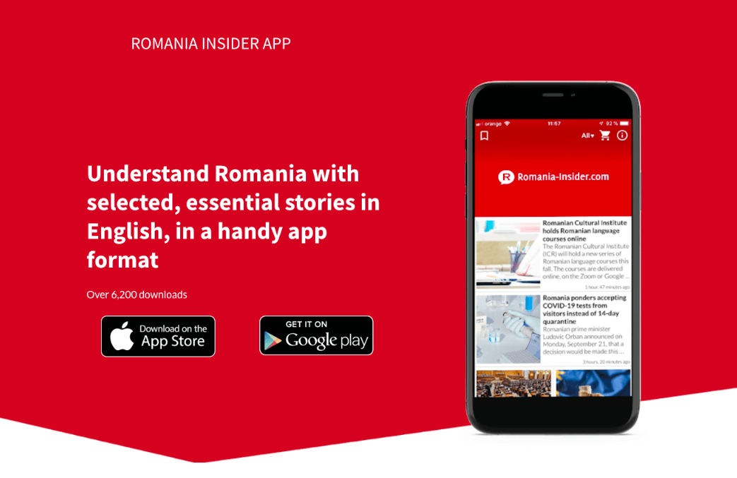 Romania Insider landing page