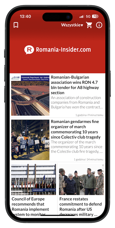 Romania Insider News App - the feed